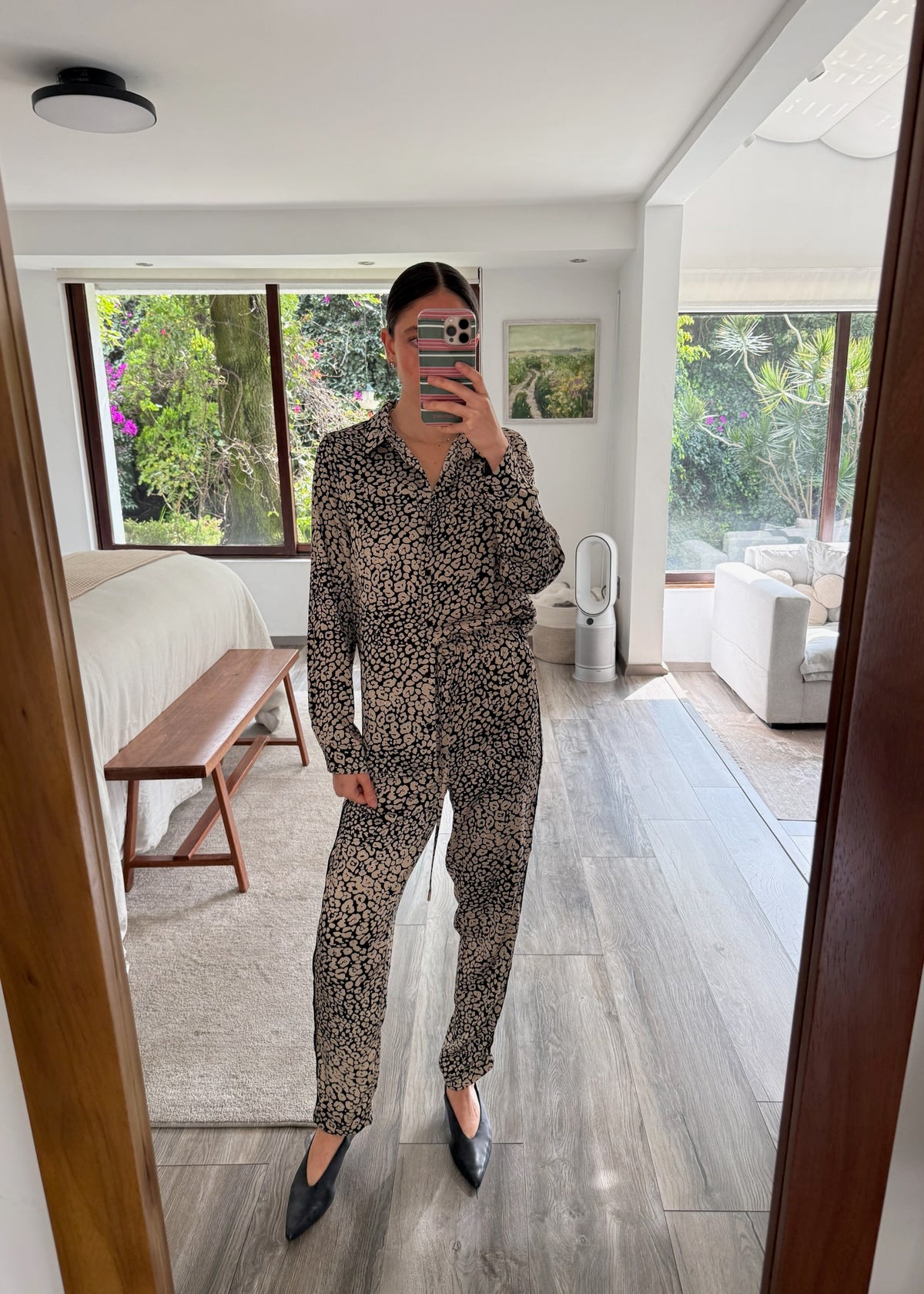 SET SATINADO ANIMAL PRINT