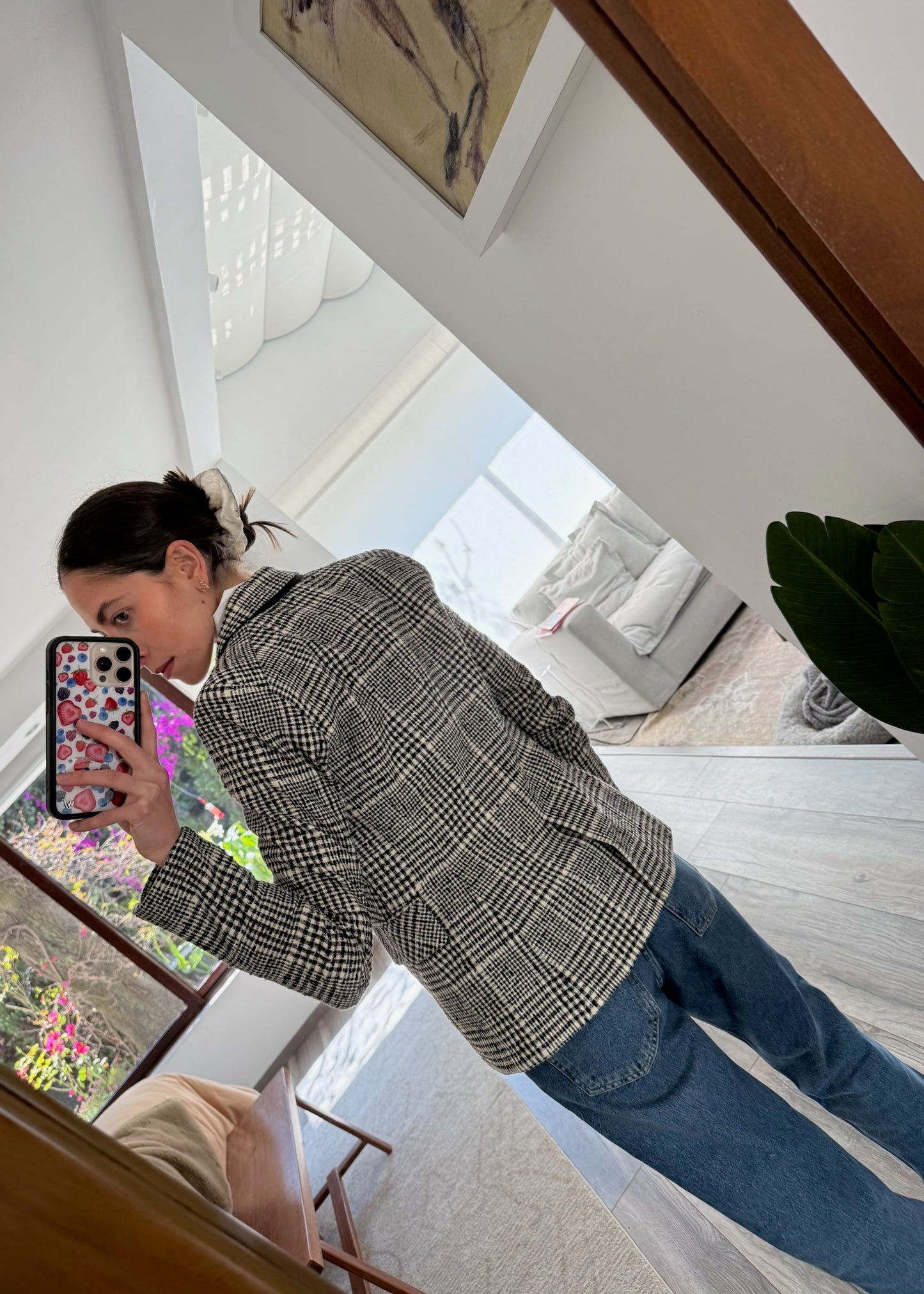 BLAZER PRINT CUADROS B&W