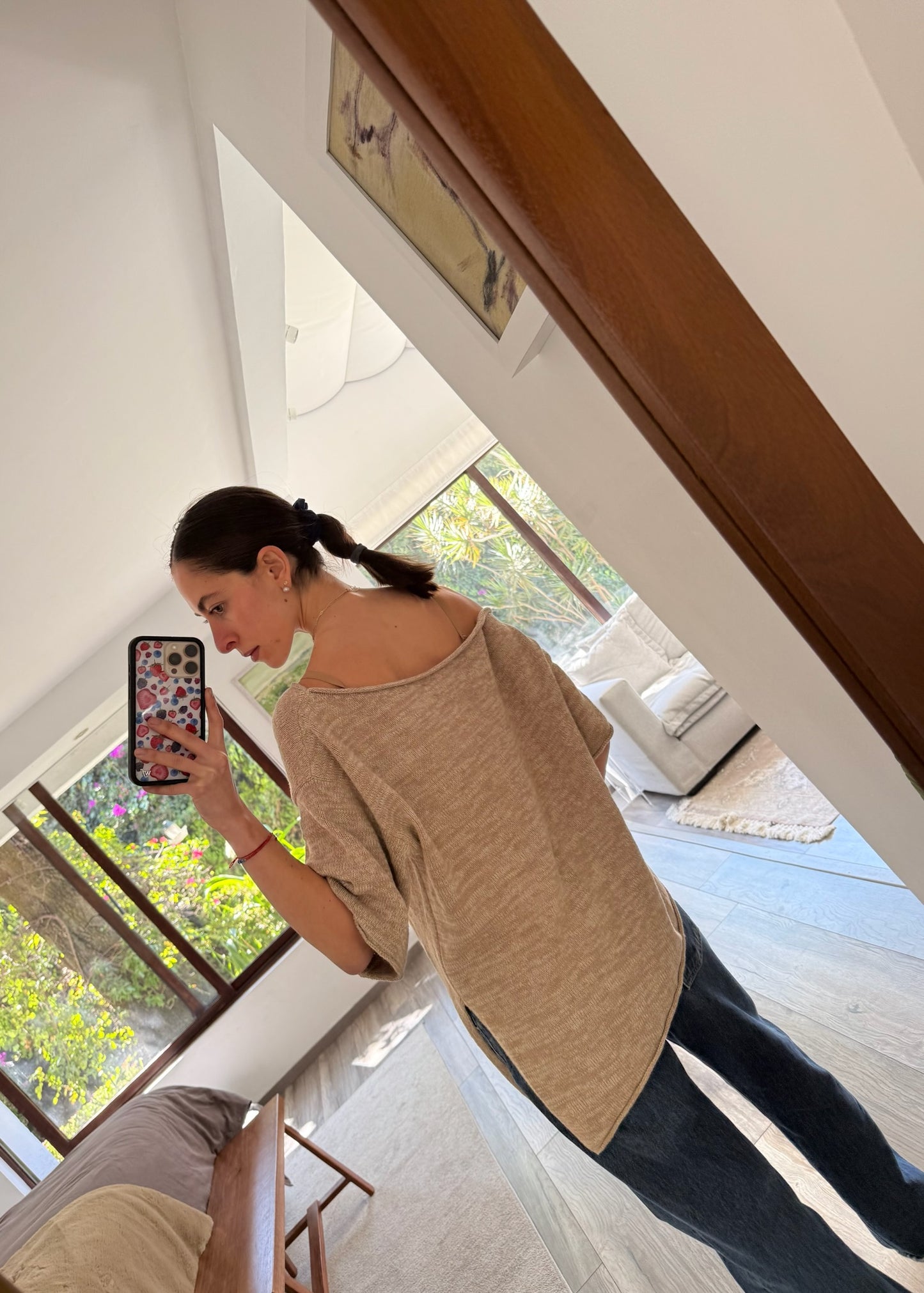 TOP DE KNIT ASIMÉTRICO