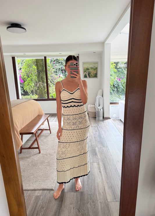 VESTIDO DE KNIT B&W