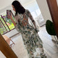 VESTIDO MAXI FLORAL CON CUT OUTS