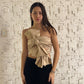 TOP STRAPLESS DOUBLE BOW