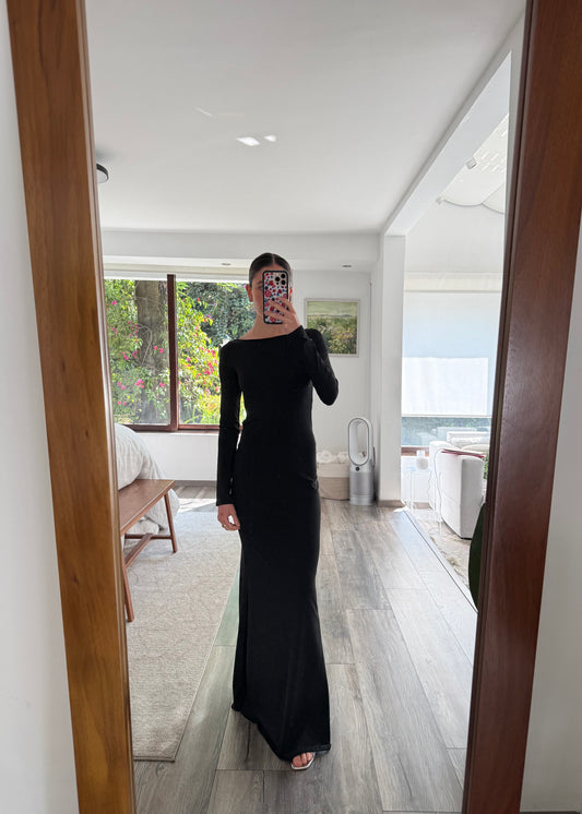 VESTIDO MANGA LARGA MAXI