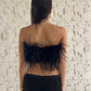 STRAPLESS TOP FULL FEATHERS