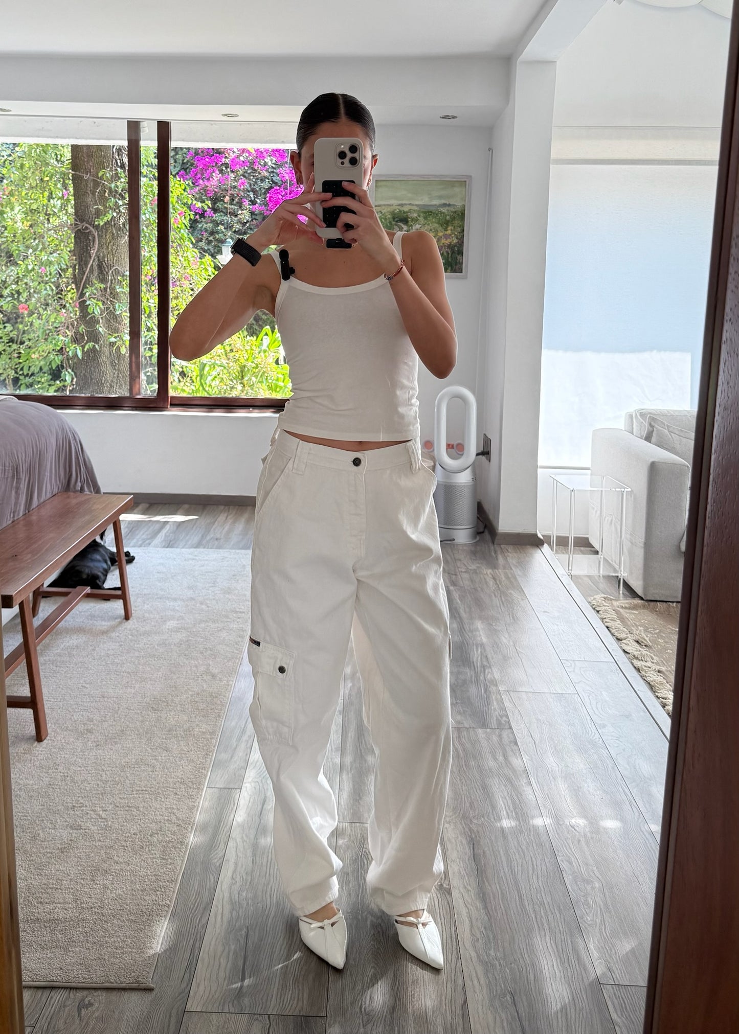CARGO JEANS VINTAGE BLANCOS