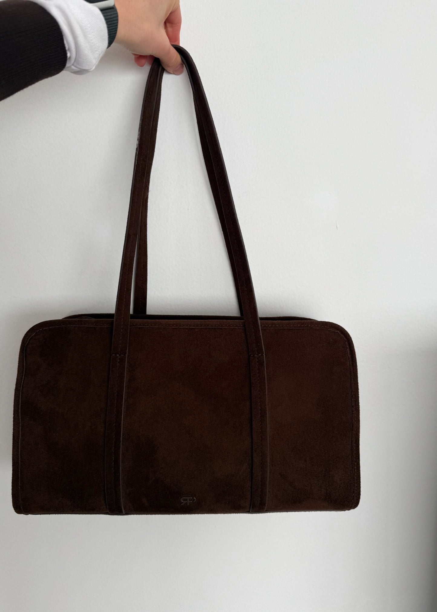 SHOULDER BAG CAFÉ DE GAMUZA