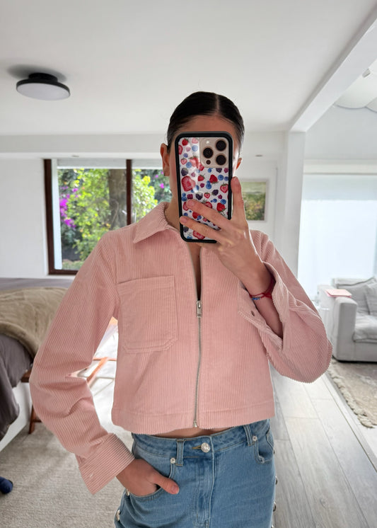 CHAMARRA ROSA BEBE TIPO PANA