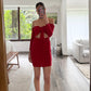 VESTIDO CUTE RIBBED ROJO