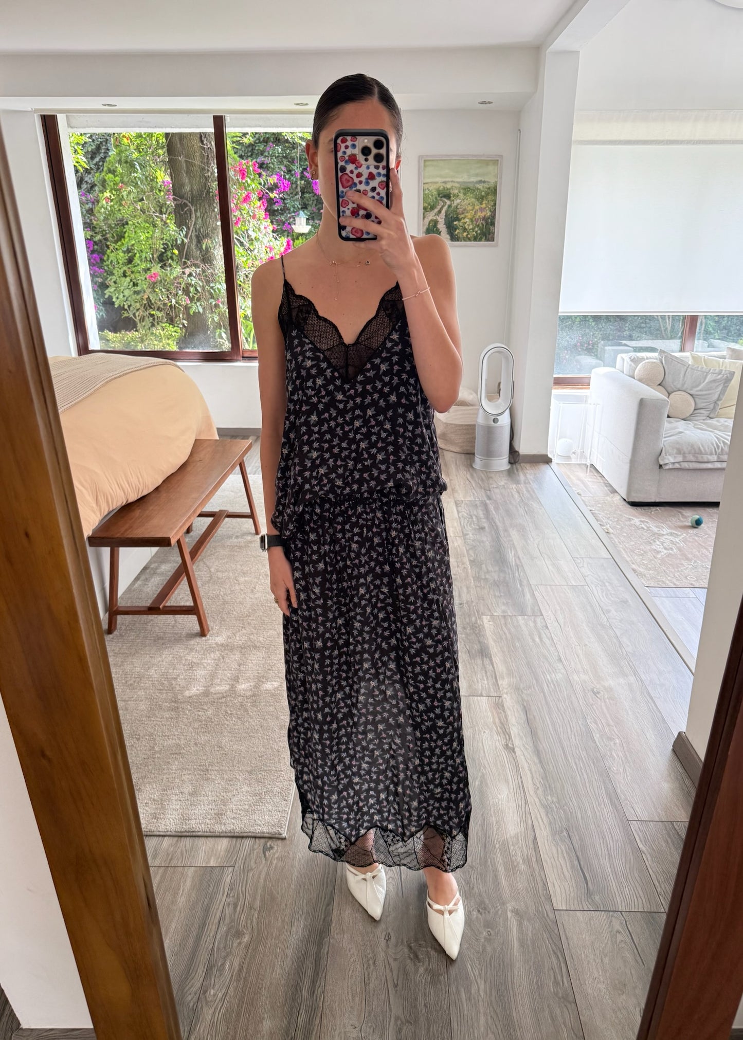 SET TOP Y FALDA FLORES