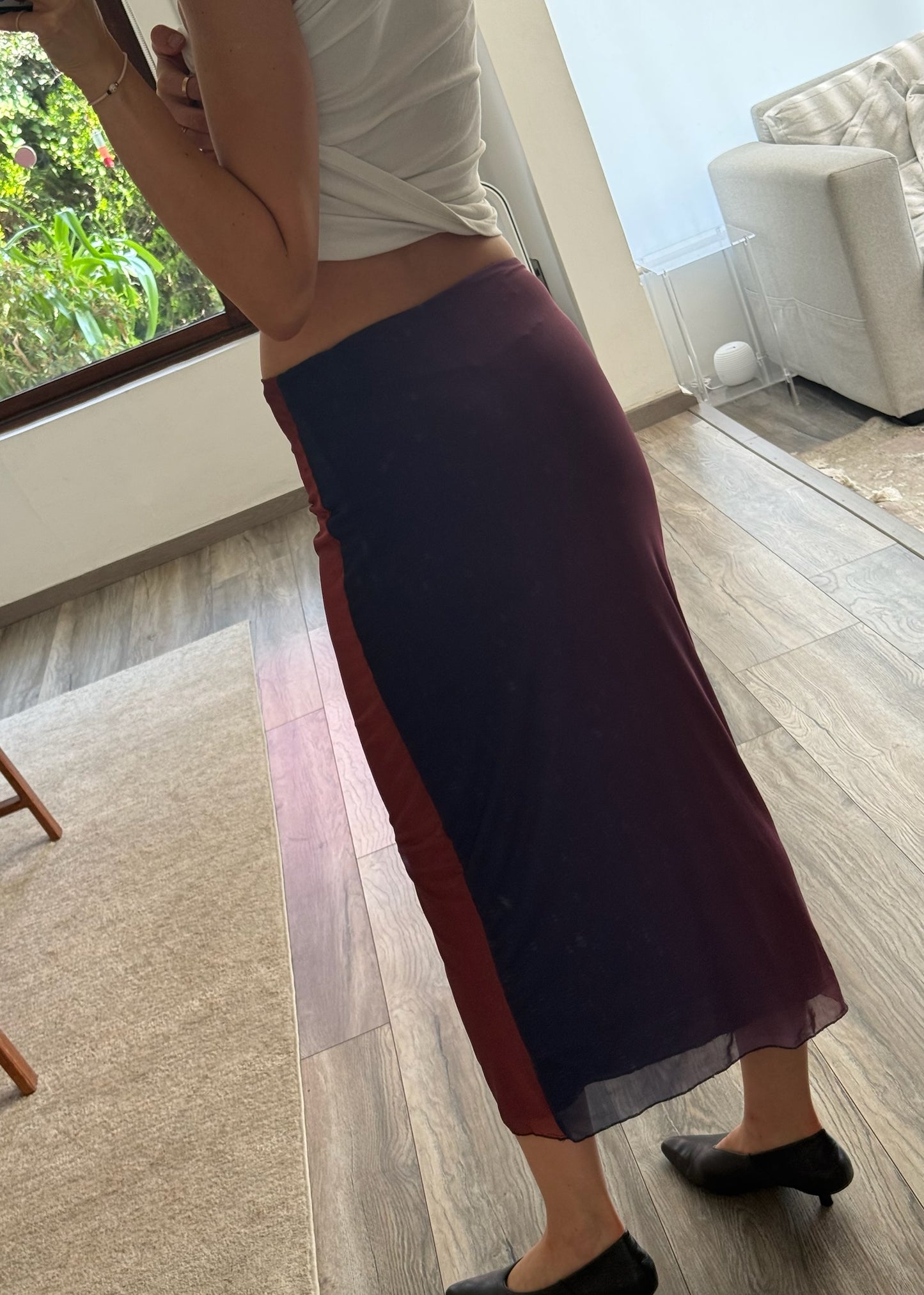 FALDA BICOLOR DE MESH