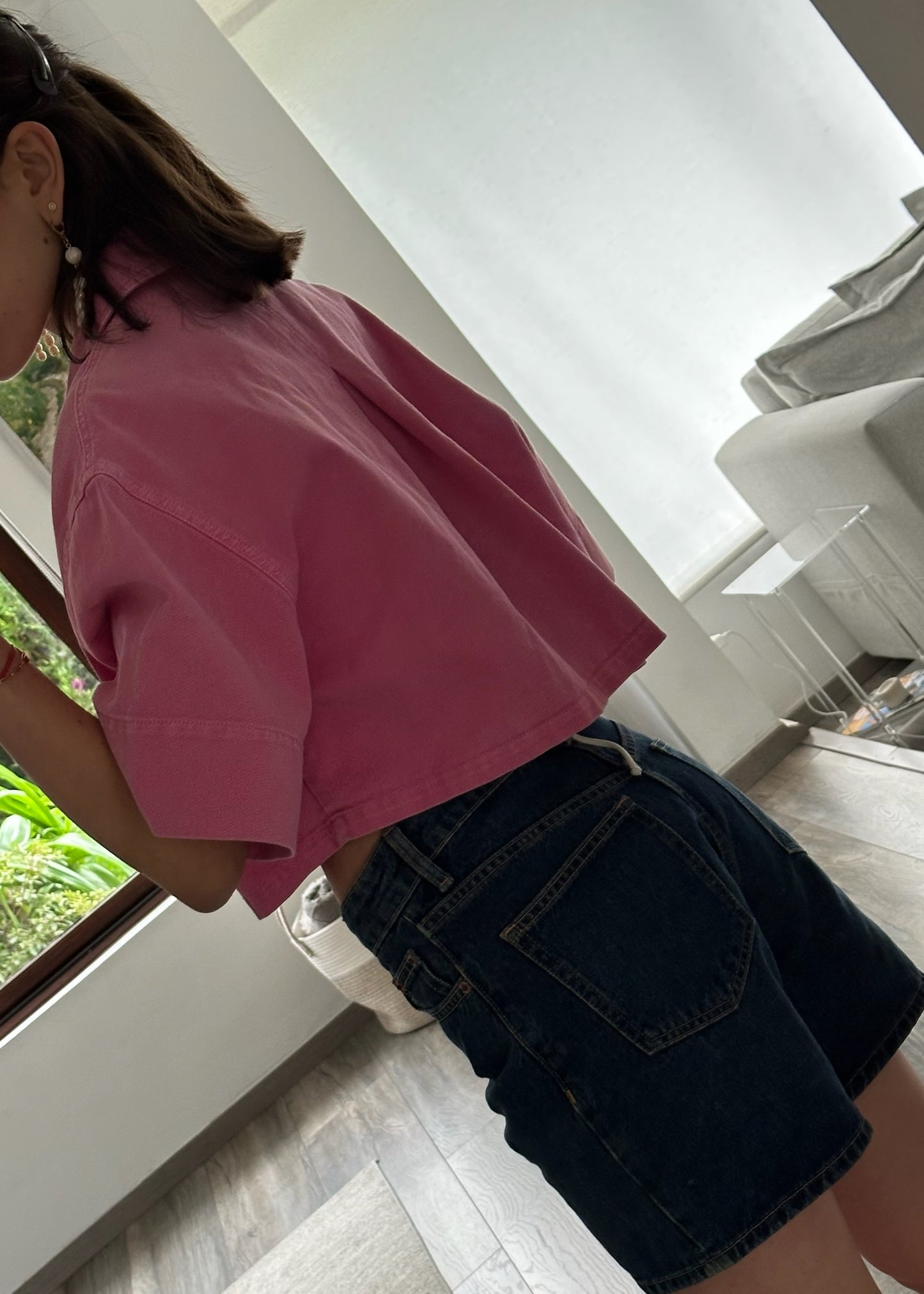 SOBRECAMISA ROSA DENIM