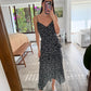 VESTIDO MIDI CON PRINT AZUL