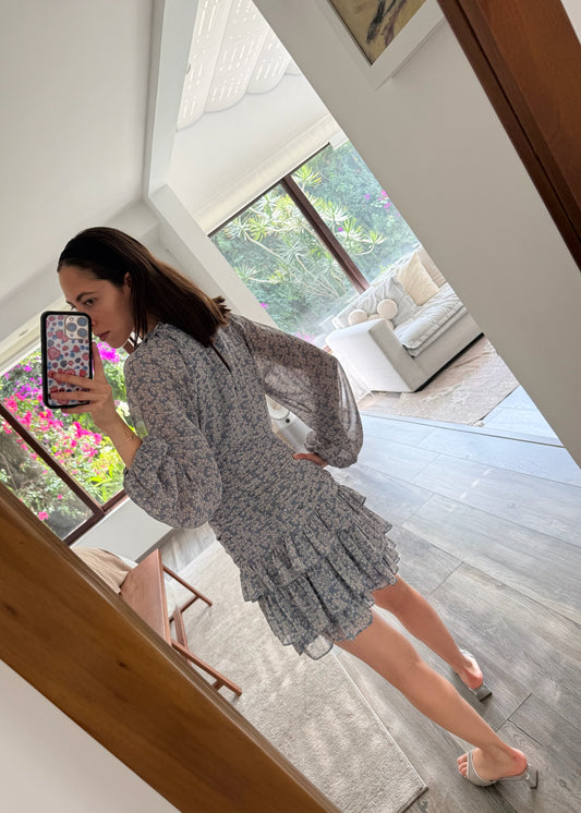 VESTIDO MANGA LARGA FLOREADO