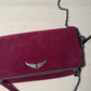 CLUTCH GAMUZA BURGUNDY