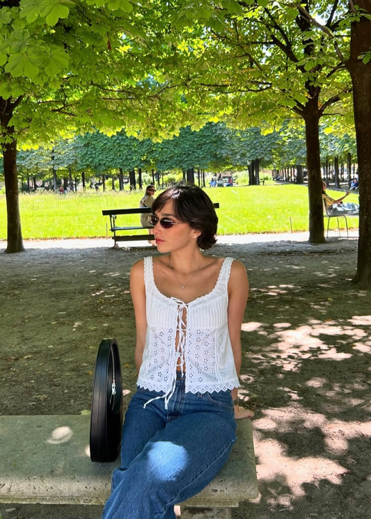 TOP GIRLY CON FLORES