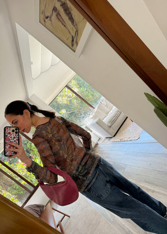 TOP CON PRINT SEE THROUGH