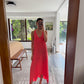 VESTIDO PEACH PINK SHEER