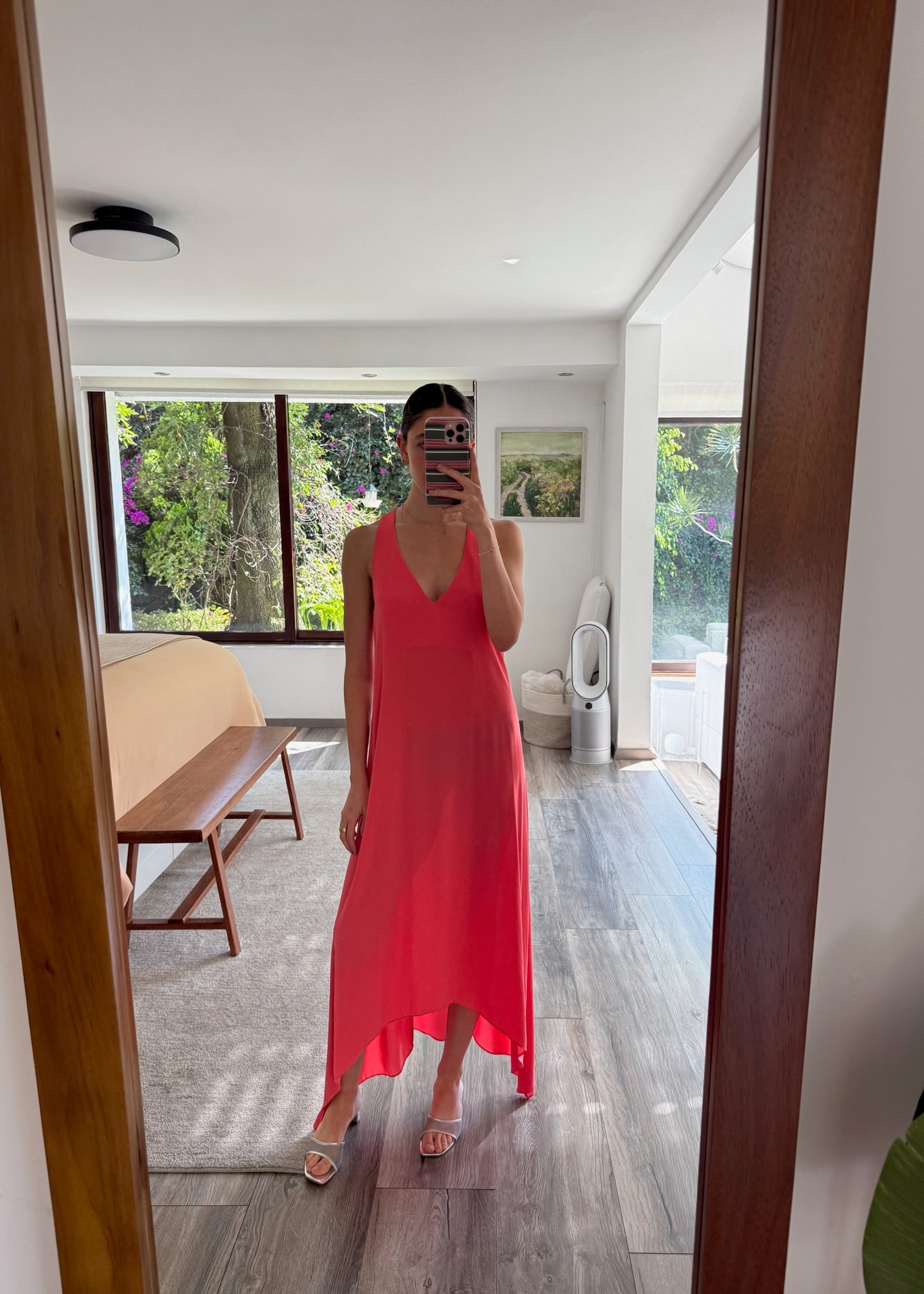 VESTIDO PEACH PINK SHEER