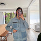 CHAMARRA DENIM DISTRESSED