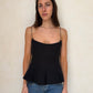 TOP CORTE PEPLUM NEGRO
