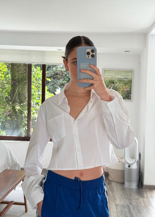 CAMISA BLANCA CROPPED