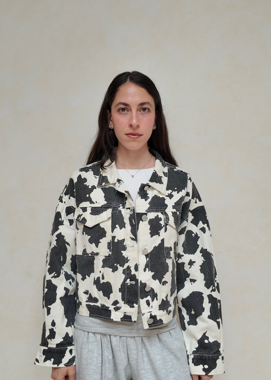 CHAMARRA LIGERA COW PRINT