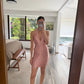 VESTIDO ROSA TIRAS COLGANTES