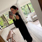 VESTIDO DE TIPO SUÉTER NEGRO