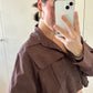 CAMISA CROPPED CAFÉ