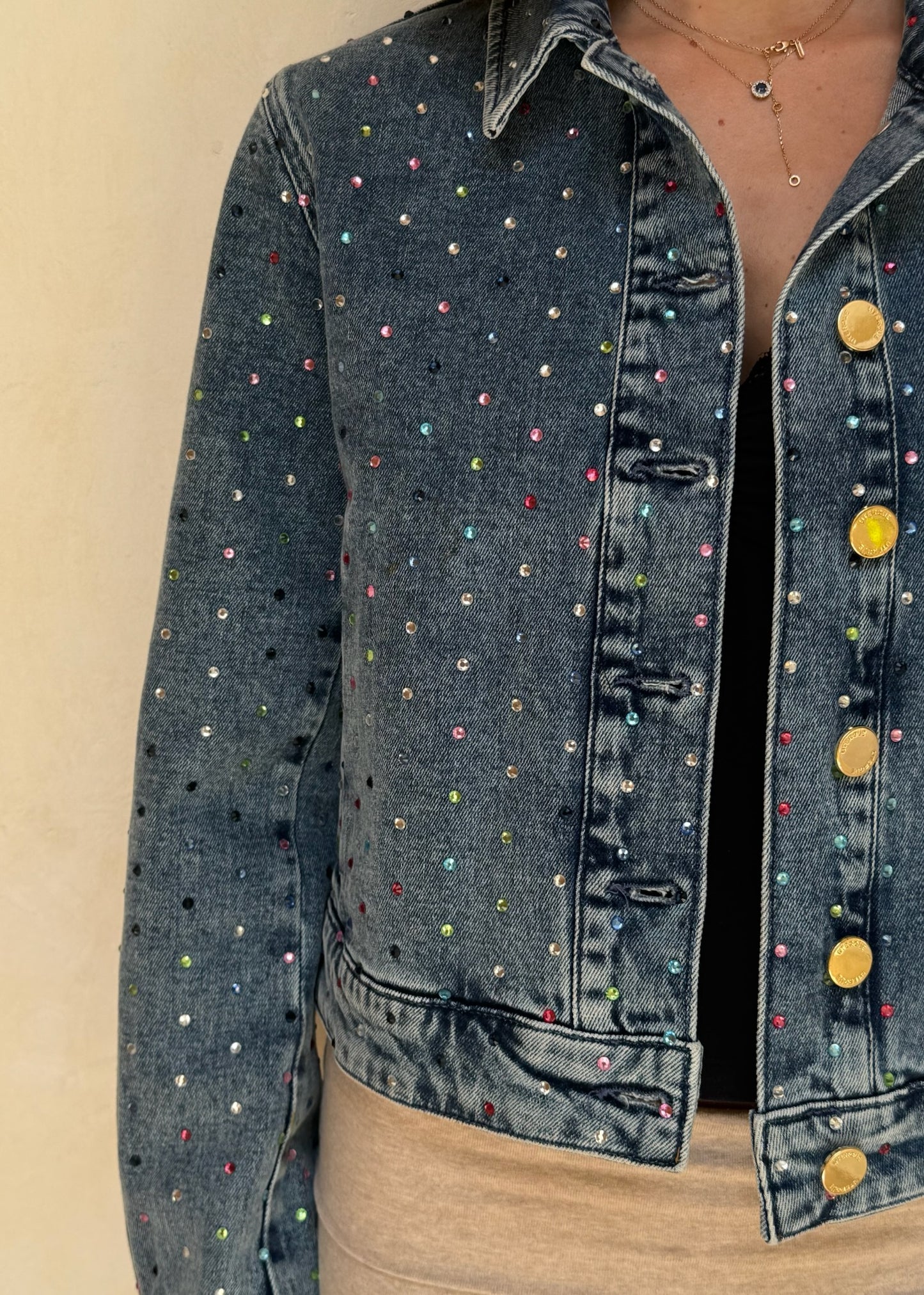 CHAMARRA DENIM RAINBOW