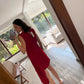 VESTIDO ROJO ASIMÉTRICO