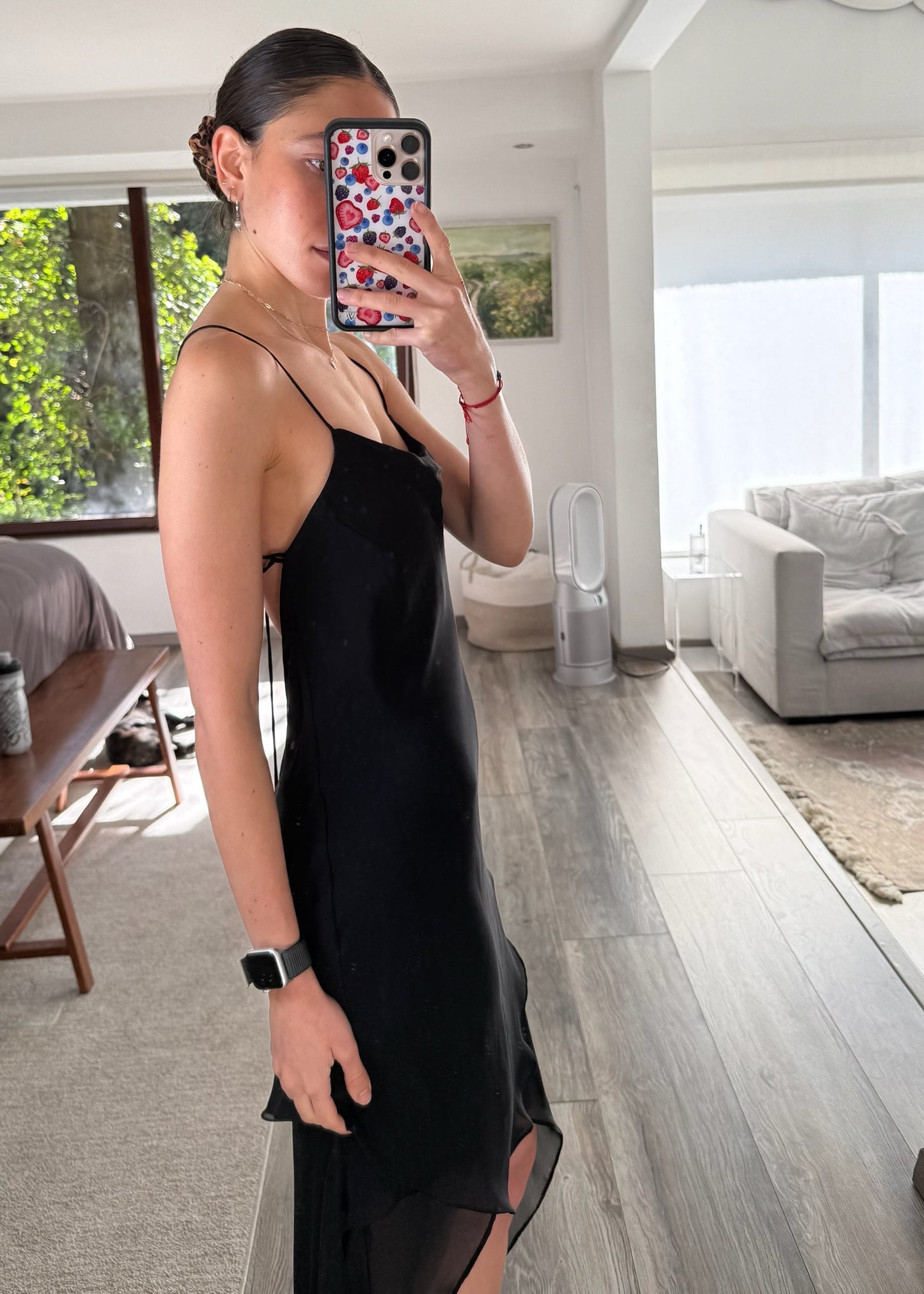 VESTIDO MAXI NEGRO WAVY