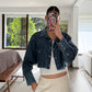 CHAMARRA DENIM CROPPED LIGERA
