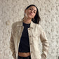 LINEN JACKET RAW-EDGES