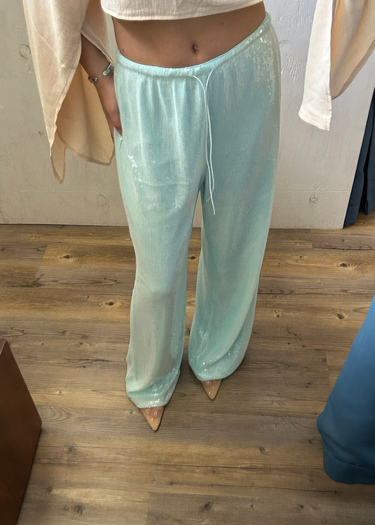 PANTALÓN CON LENTEJUELAS AZUL BEBÉ