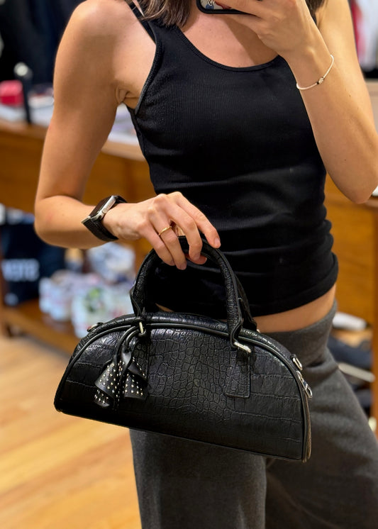 BOLSA DE TIPO PIEL DE COCODRILO