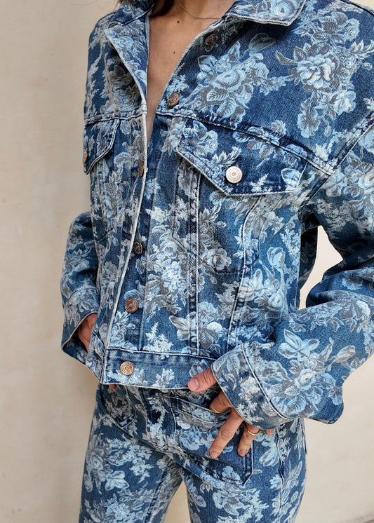 SET DENIM FLOREADO