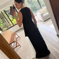 VESTIDO MAXI SATINADO ESCOTE EN V