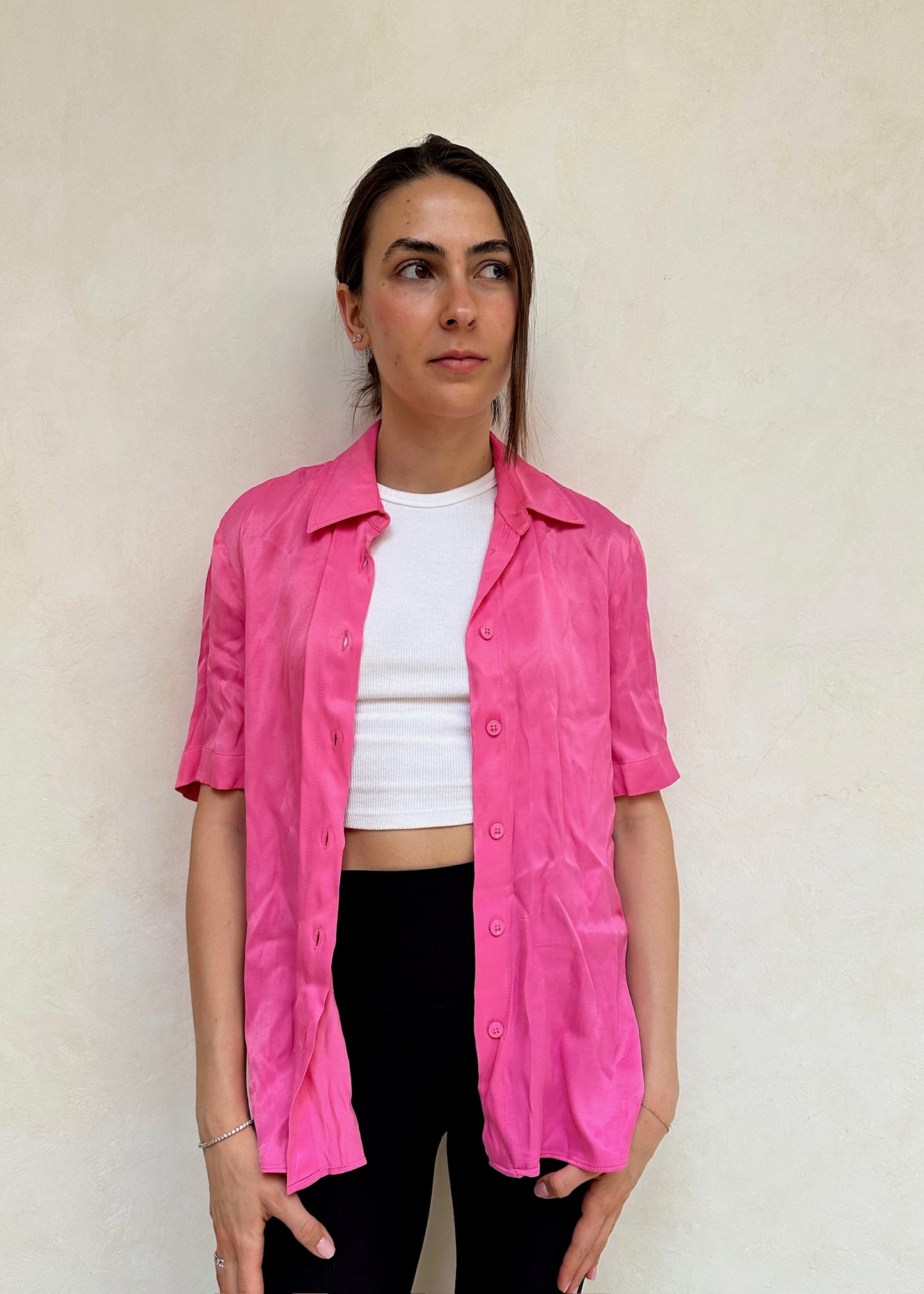 CAMISA ROSA DE SEDA