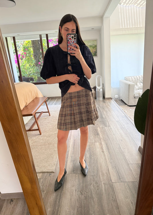 FALDA ESCOLAR CAFÉ