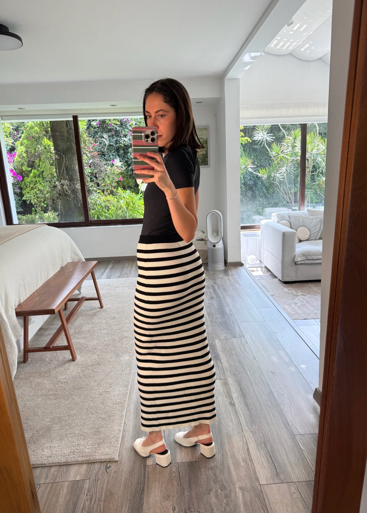 FALDA DE KNIT B&W