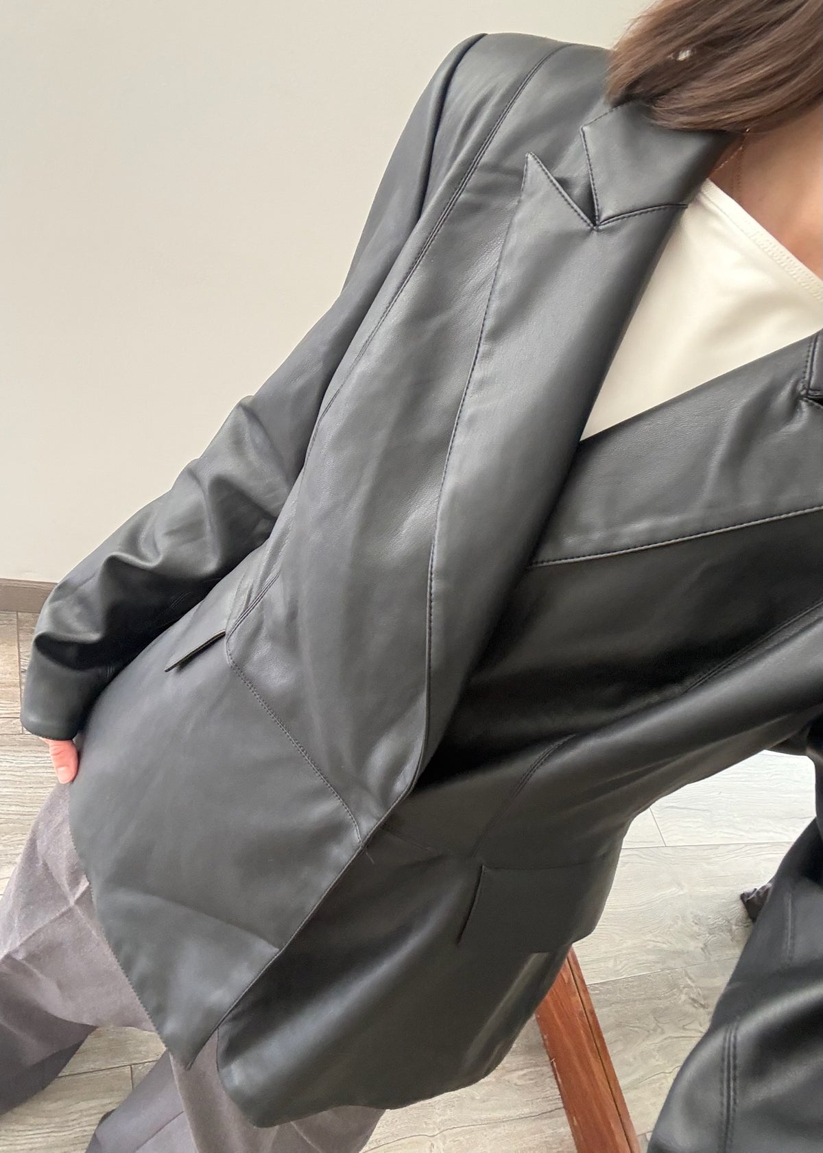 BLAZER FAUX LEATHER