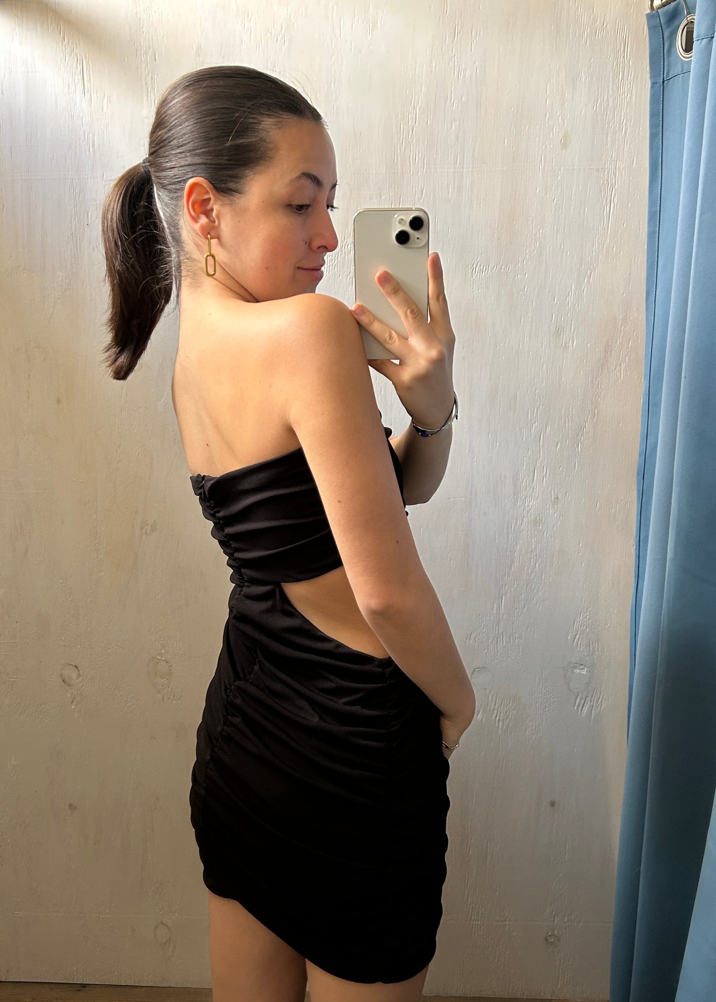 VESTIDO STRAPLESS DRAPEADO