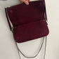 CLUTCH GAMUZA BURGUNDY