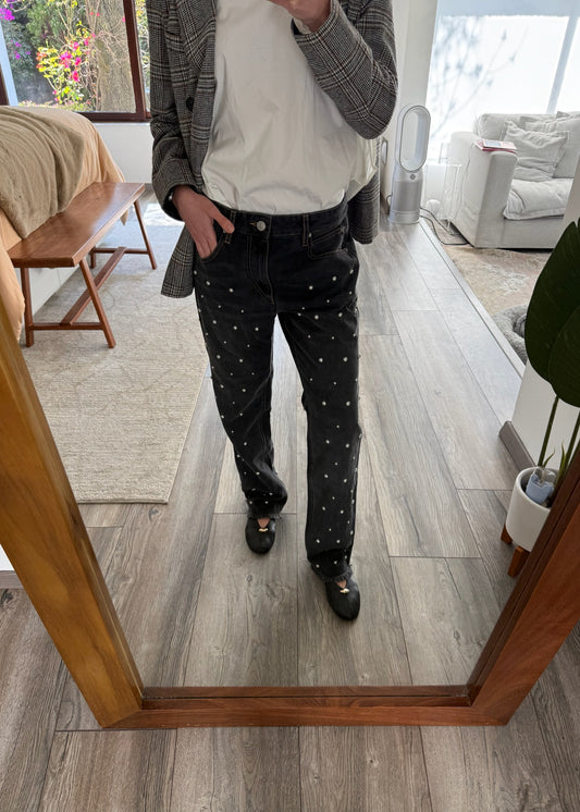 JEANS CON ESTOPEROLES NEGROS