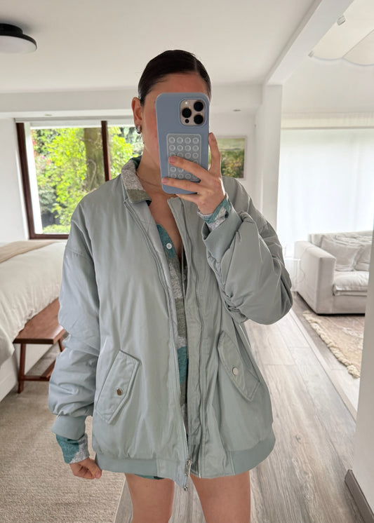 CHAMARRA BOMBER AZUL BEBE
