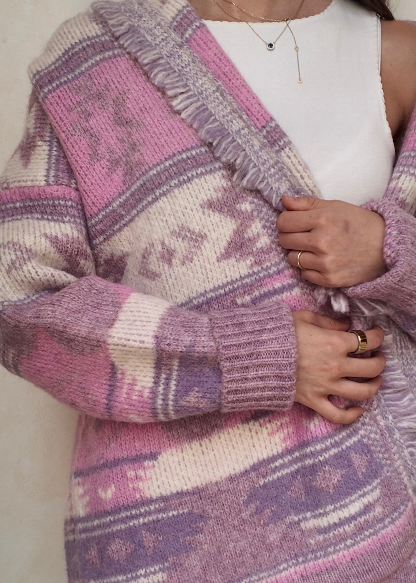 CARDIGAN FLUFFY ROSA