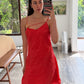 VESTIDO MINI SHINY ROJO