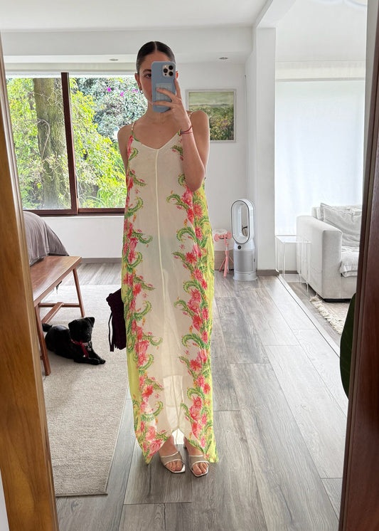 VESTIDO BEACHY CON PRINT FLORAL