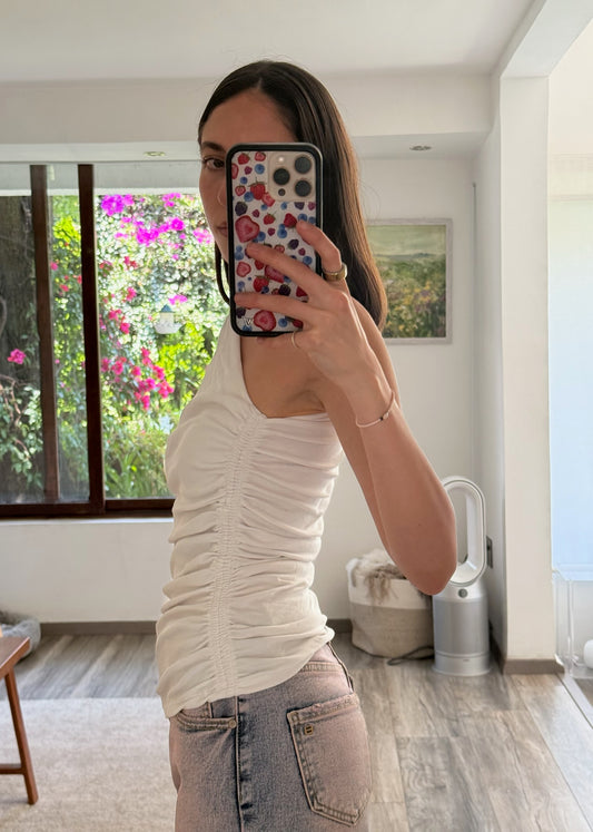 TOP ONE SHOULDER FRUNCIDO